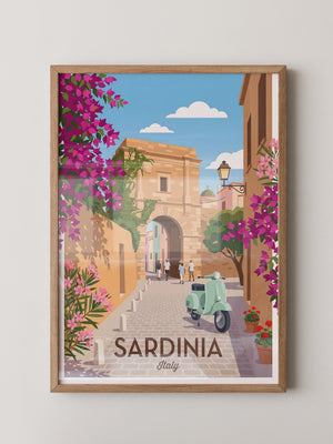 Sardinien Vespa Blumenpracht
