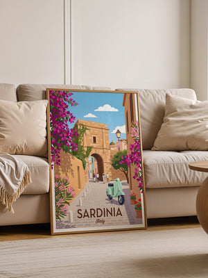 Sardinien Vespa Blumenpracht