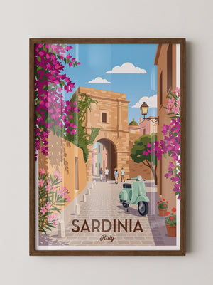 Sardinien Vespa Blumenpracht