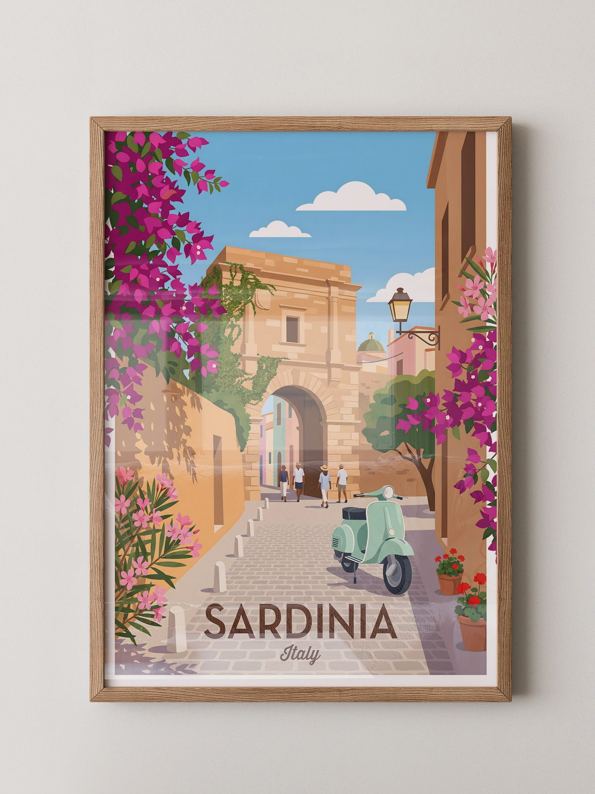 Sardinien Vespa Blumenpracht