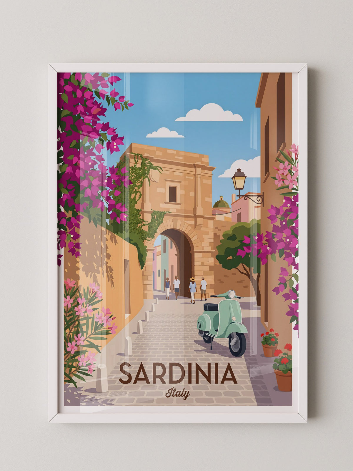 Sardinien Vespa Blumenpracht