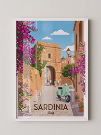 Sardinien Vespa Blumenpracht