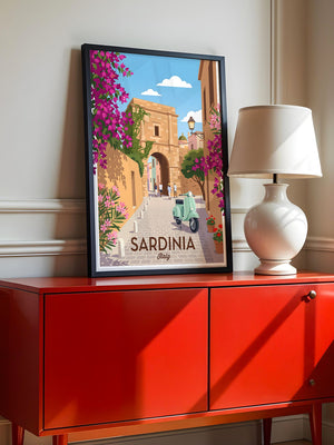 Sardinien Vespa Blumenpracht