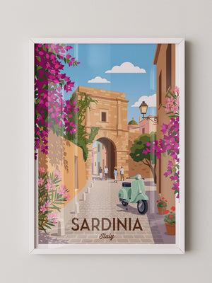 Sardinien Vespa Blumenpracht