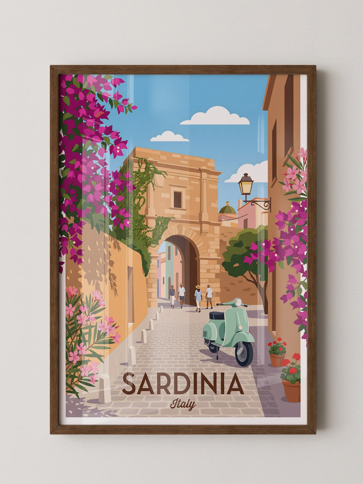 Sardinien Vespa Blumenpracht