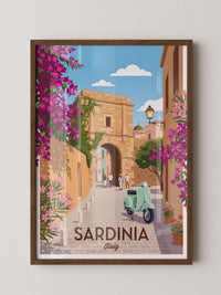 Sardinien Vespa Blumenpracht