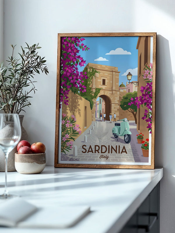 Sardinien Vespa Blumenpracht