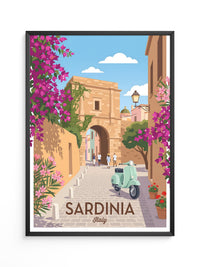 Sardinien Vespa Blumenpracht