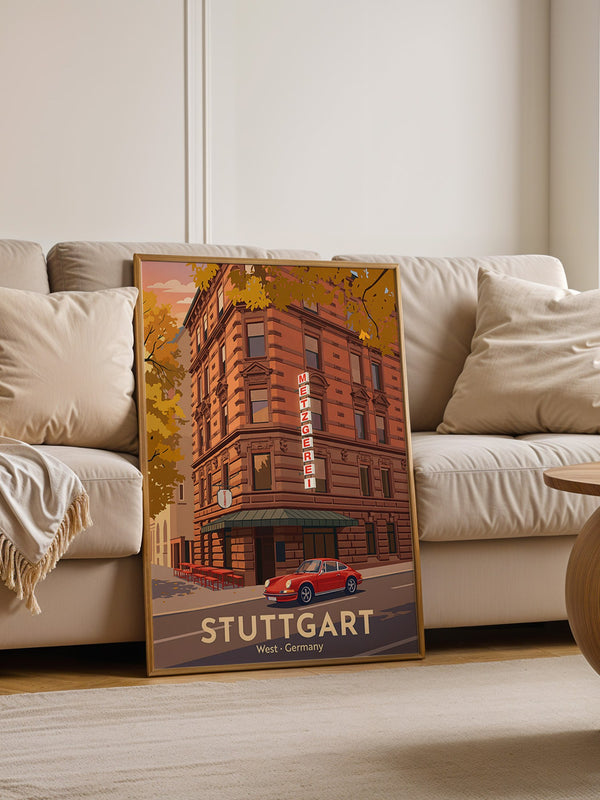 Stuttgart Herbst Metzgerei Retro