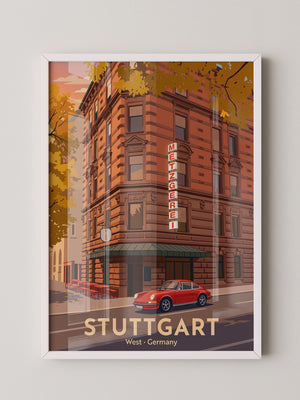 Stuttgart Herbst Metzgerei Retro