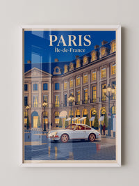 Porsche Paris Retro Abendszene