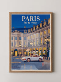 Porsche Paris Retro Abendszene