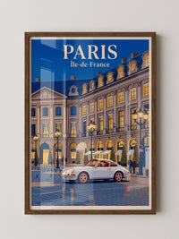 Porsche Paris Retro Abendszene