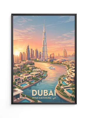 Dubai Skyline Sonnenuntergang
