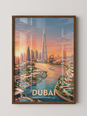 Dubai Skyline Sonnenuntergang