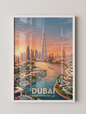 Dubai Skyline Sonnenuntergang