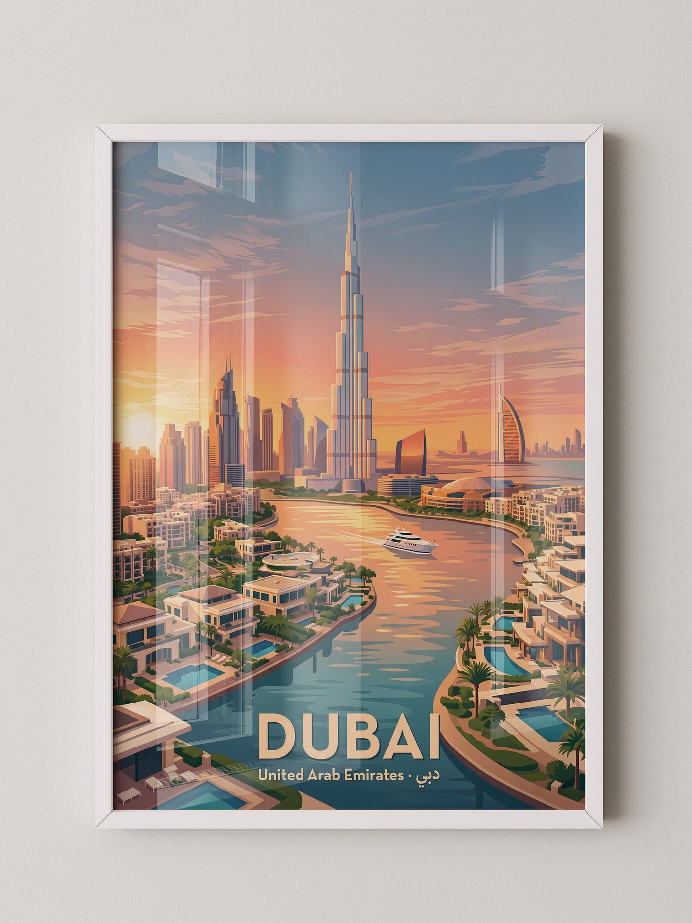 Dubai Skyline Sonnenuntergang