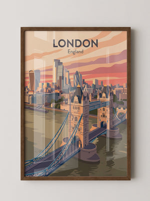 London Skyline Pastellfarben