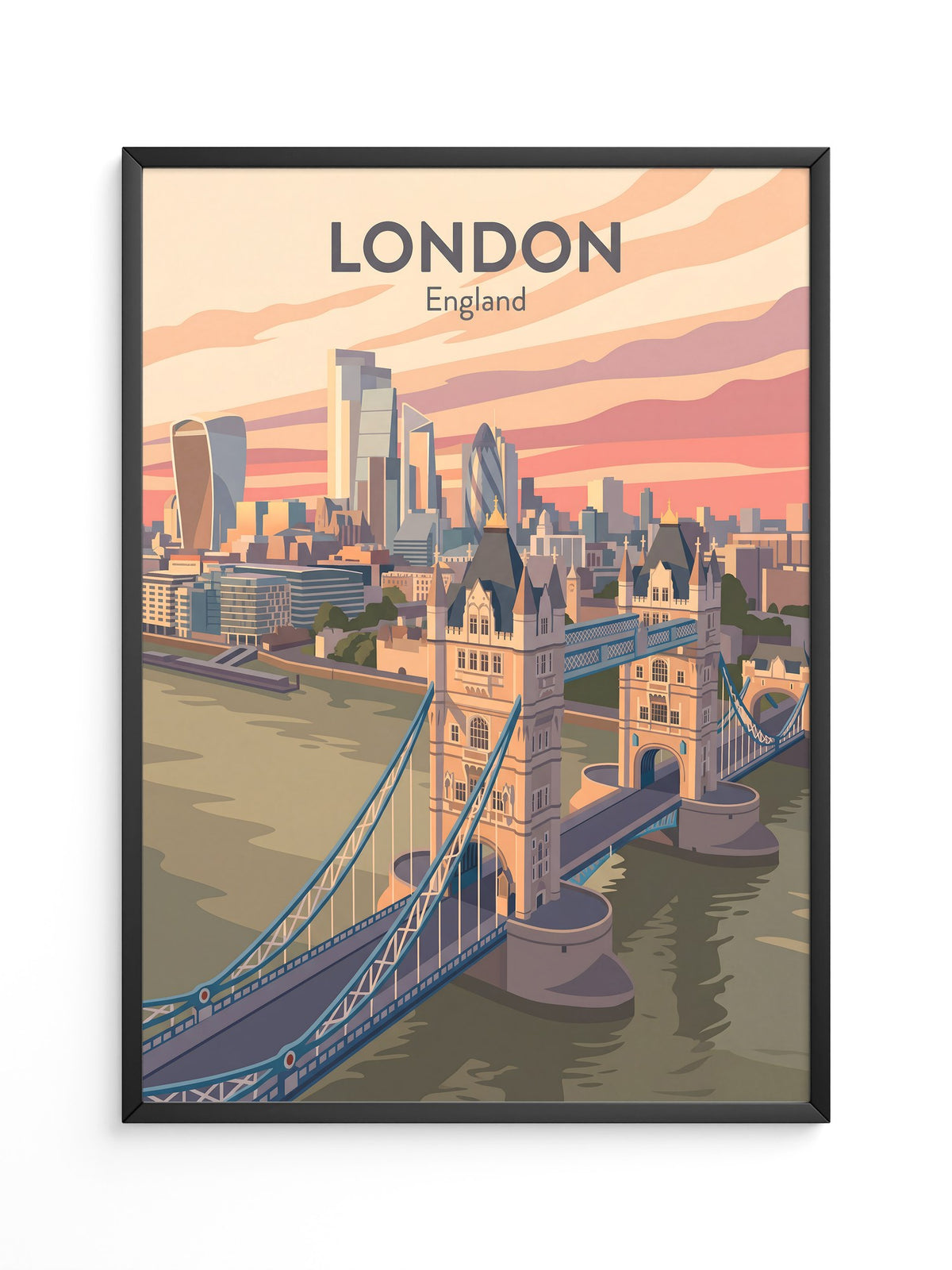 London Skyline Pastellfarben