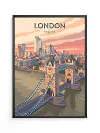 London Skyline Pastellfarben