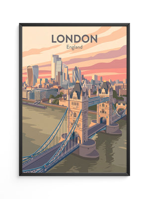 London Skyline Pastellfarben