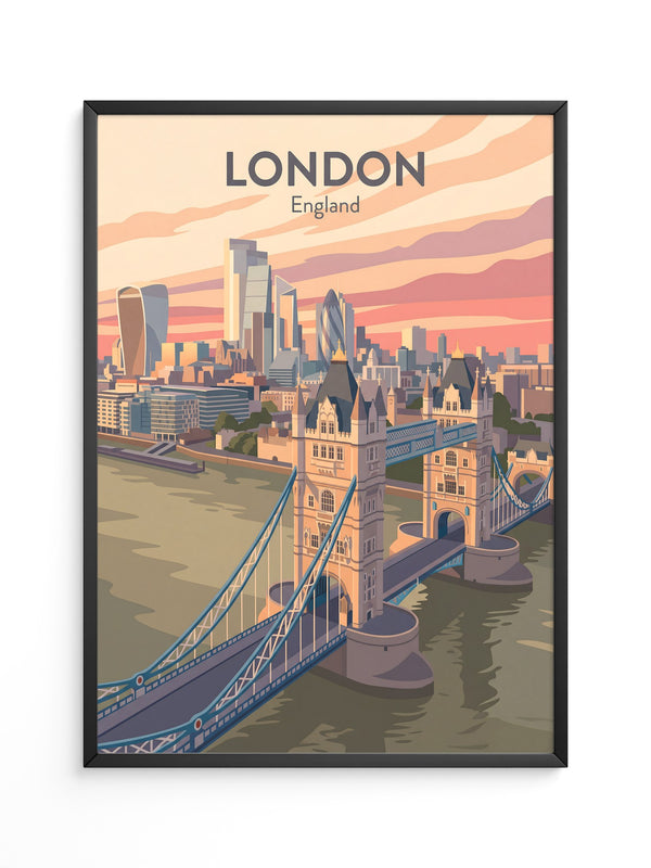 London Skyline Pastellfarben