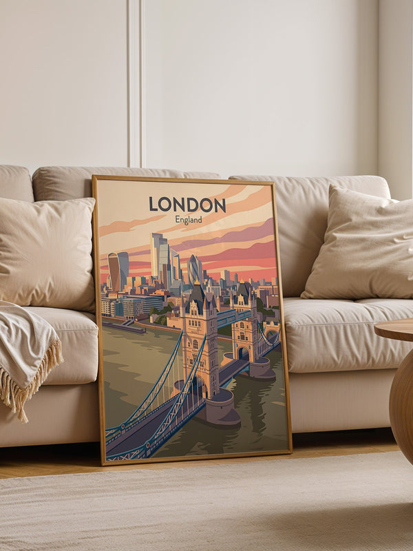London Skyline Pastellfarben