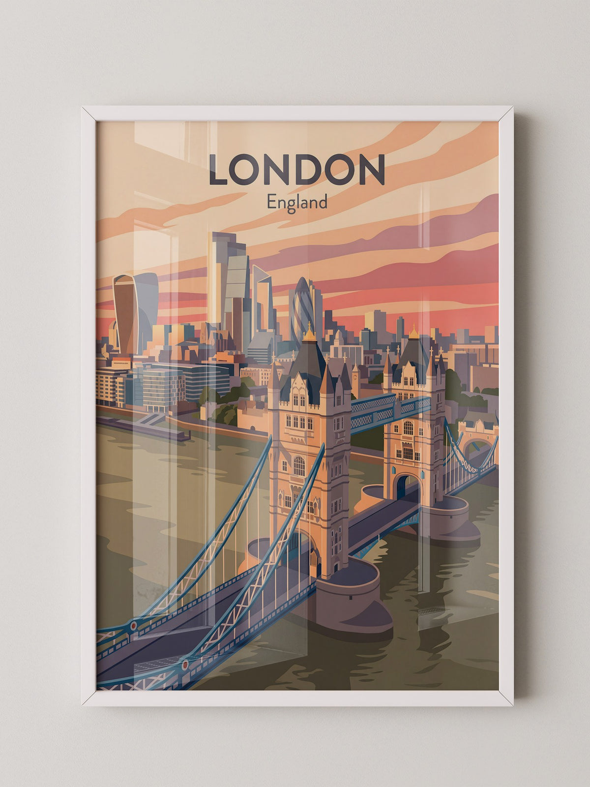 London Skyline Pastellfarben