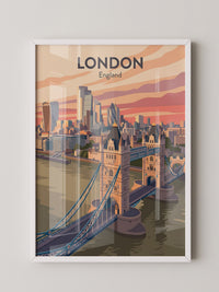 London Skyline Pastellfarben