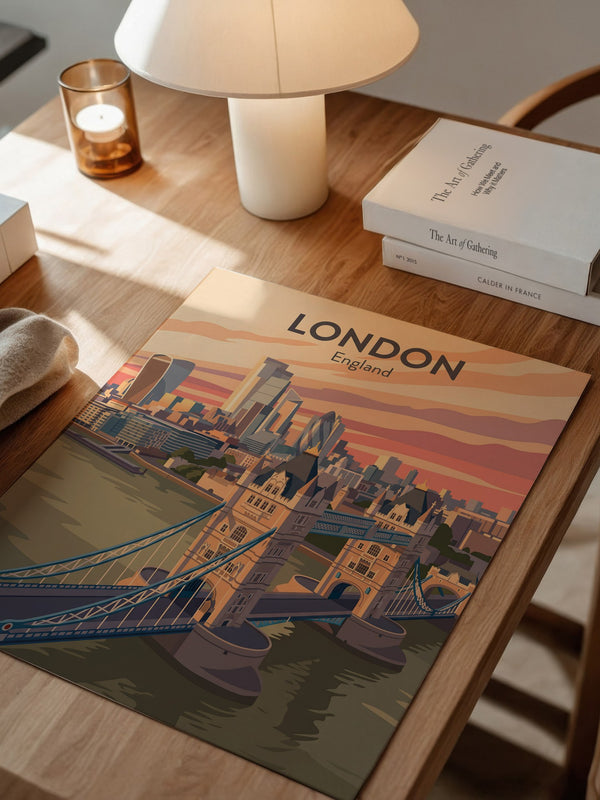 London Skyline Pastellfarben