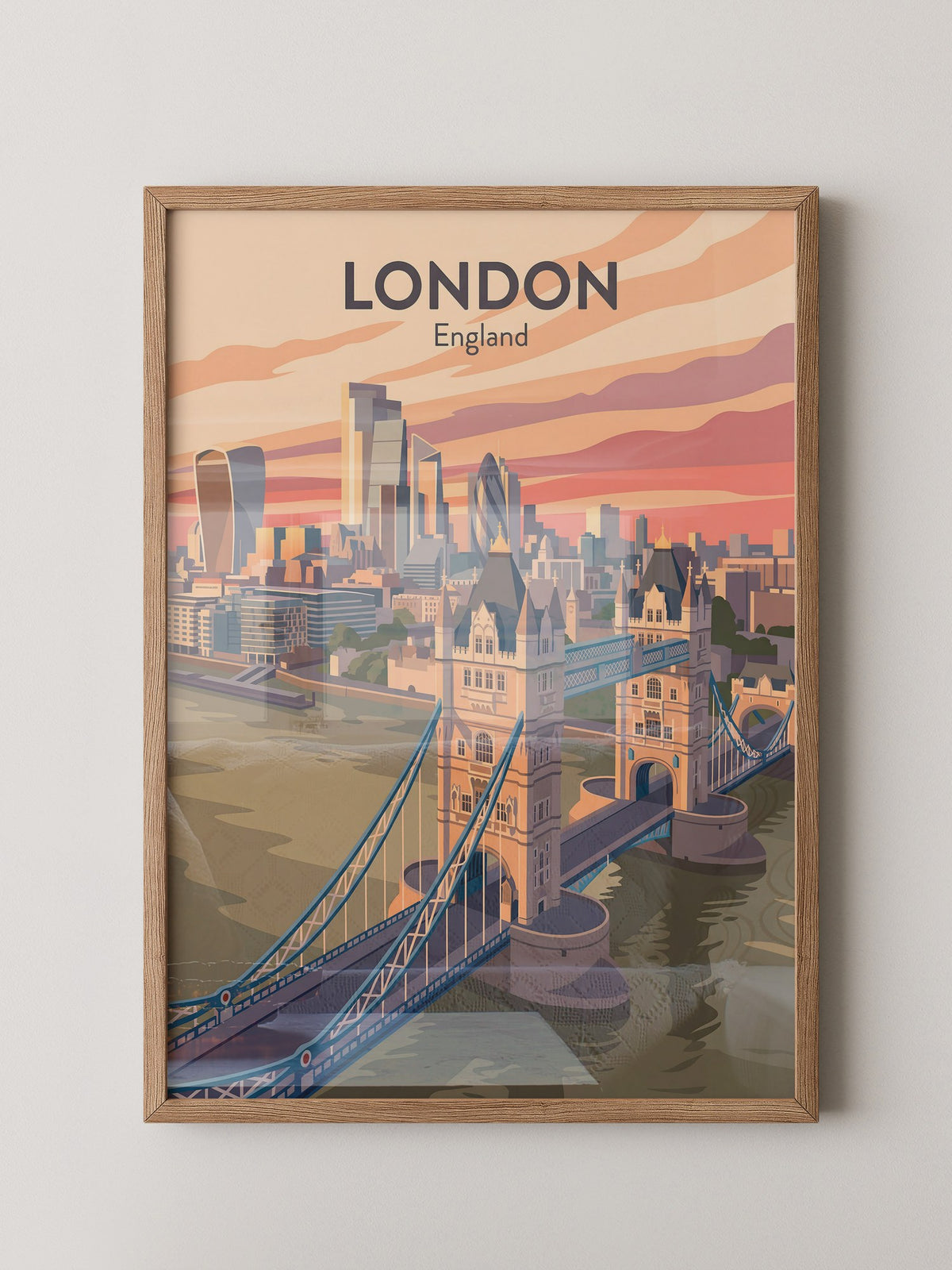 London Skyline Pastellfarben