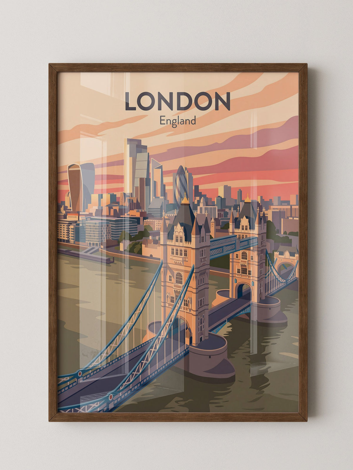 London Skyline Pastellfarben