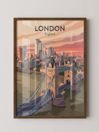 London Skyline Pastellfarben
