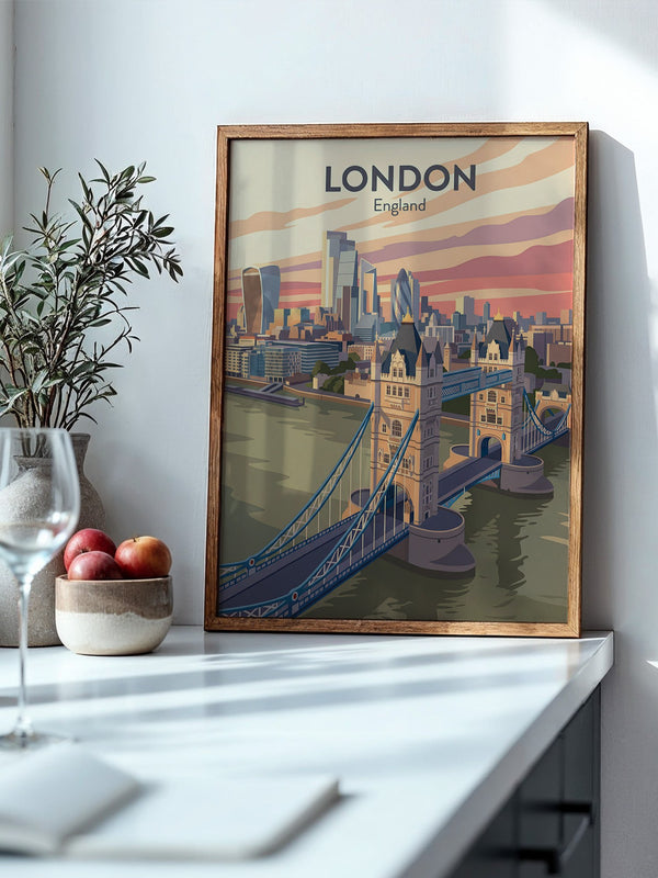 London Skyline Pastellfarben