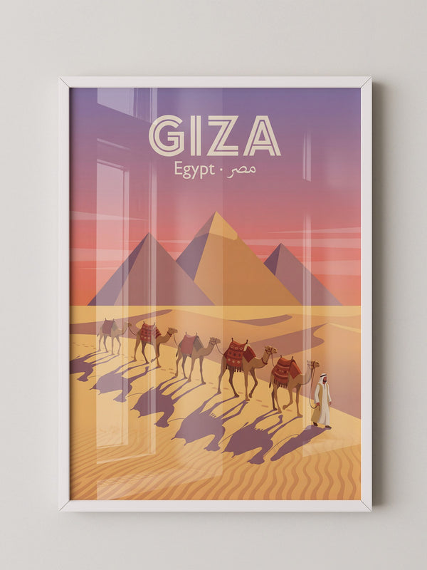 Giza Pyramiden Kamelkarawane