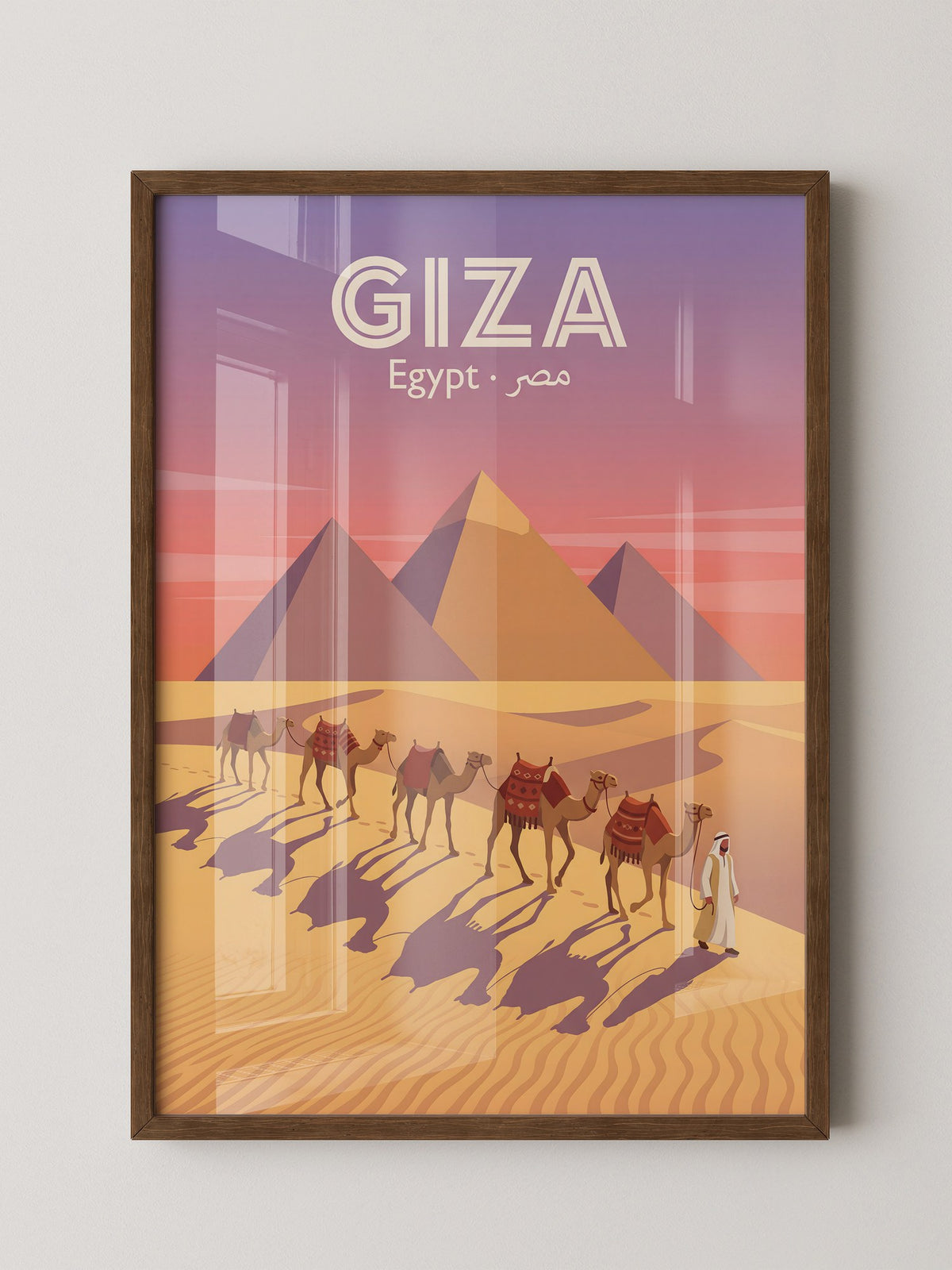 Giza Pyramiden Kamelkarawane