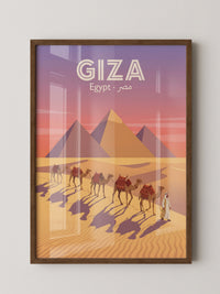 Giza Pyramiden Kamelkarawane