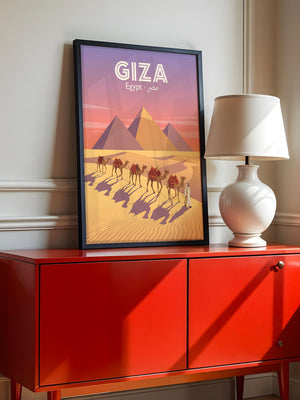Giza Pyramiden Kamelkarawane
