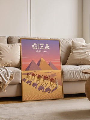 Giza Pyramiden Kamelkarawane