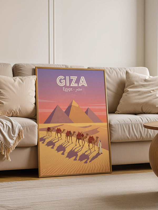 Giza Pyramiden Kamelkarawane