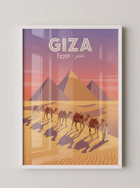 Giza Pyramiden Kamelkarawane