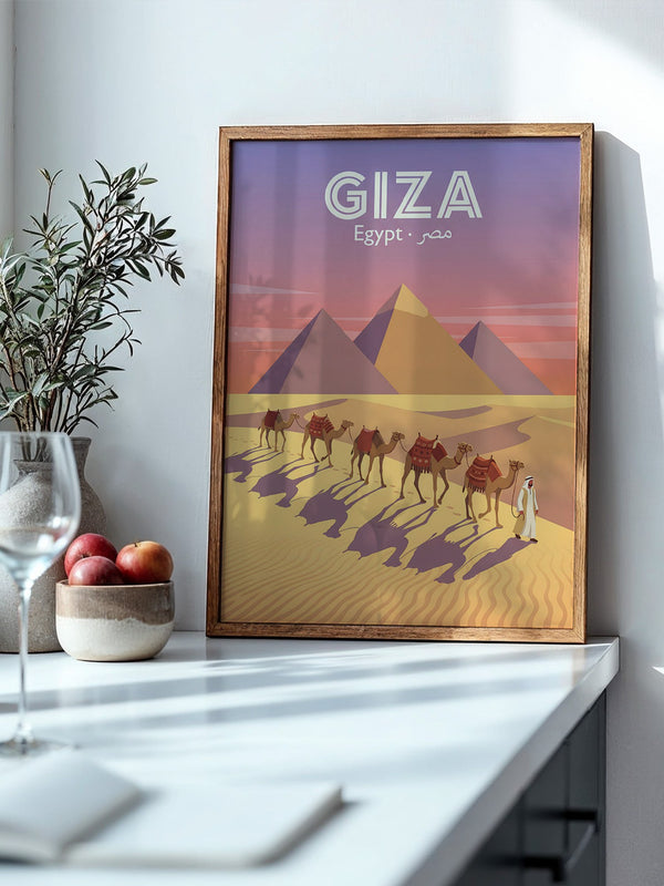 Giza Pyramiden Kamelkarawane