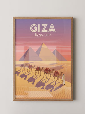 Giza Pyramiden Kamelkarawane