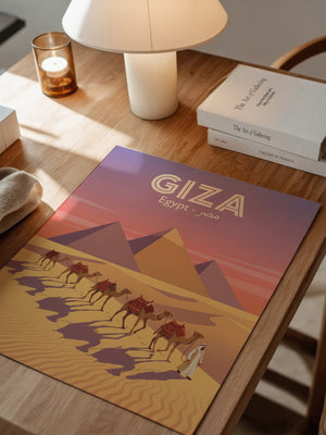 Giza Pyramiden Kamelkarawane
