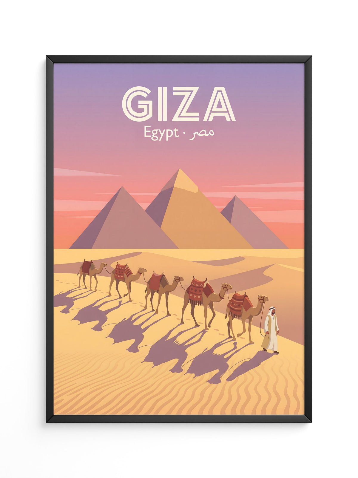 Giza Pyramiden Kamelkarawane