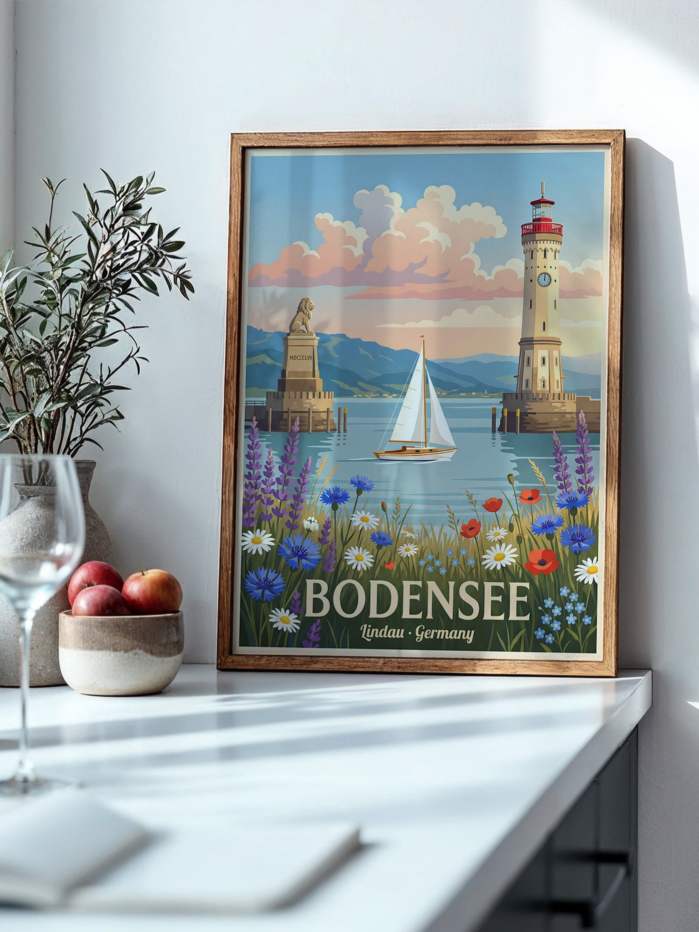 Bodensee Lindau Hafenmalerei