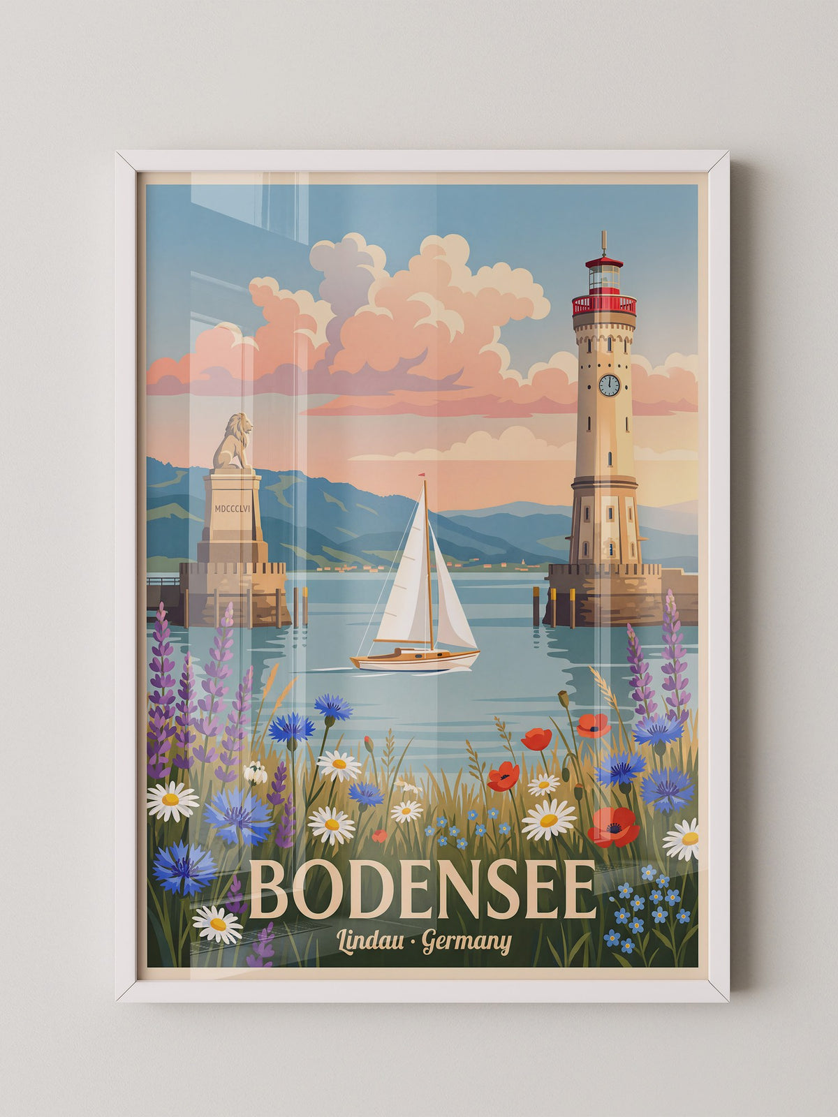 Bodensee Lindau Hafenmalerei