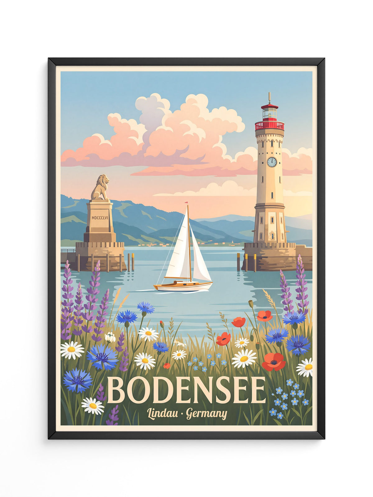 Bodensee Lindau Hafenmalerei