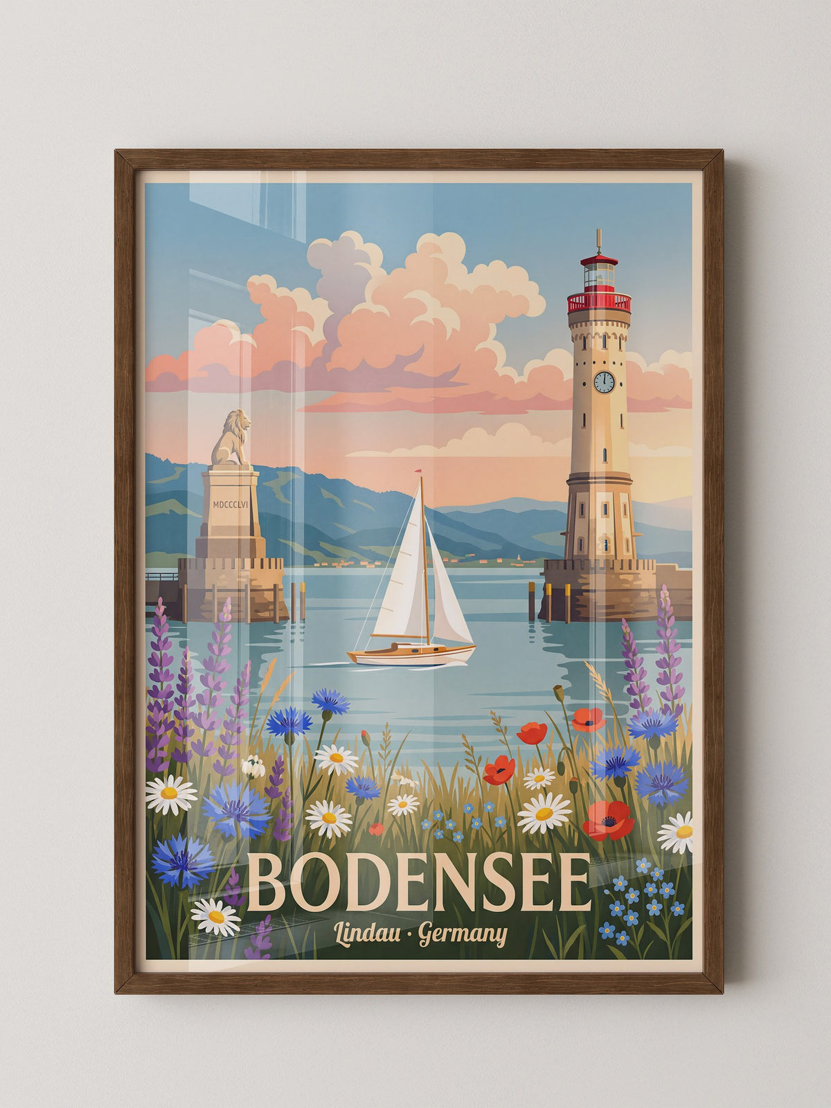 Bodensee Lindau Hafenmalerei