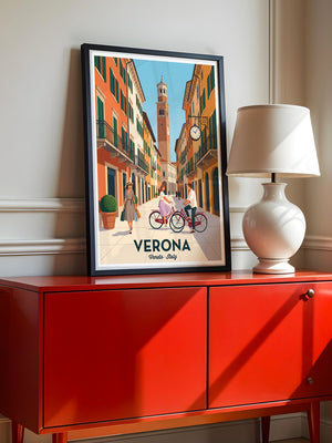 Verona Stadtansicht Retro Fahrräder